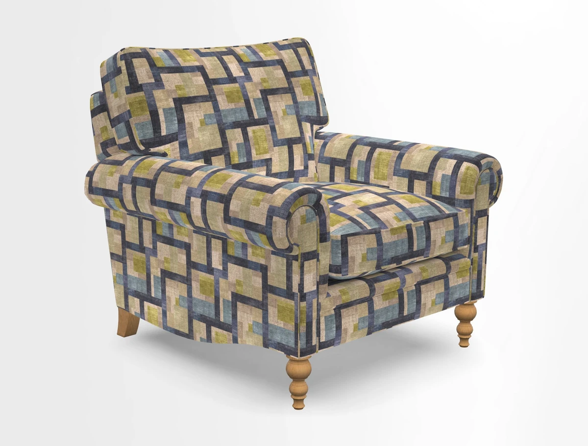 Aldingbourne Chair in Grain Sack Stripe Linen Red