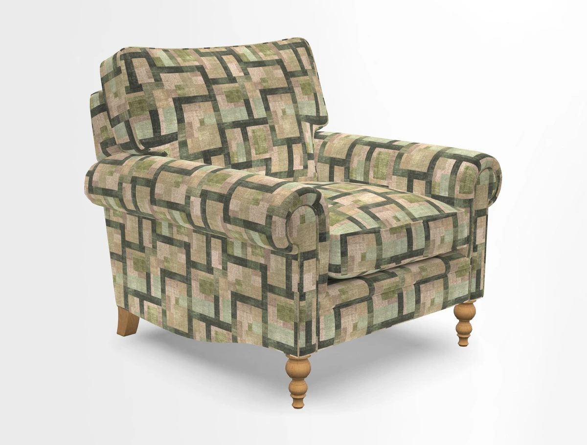 Aldingbourne Chair in Grain Sack Stripe Linen Red