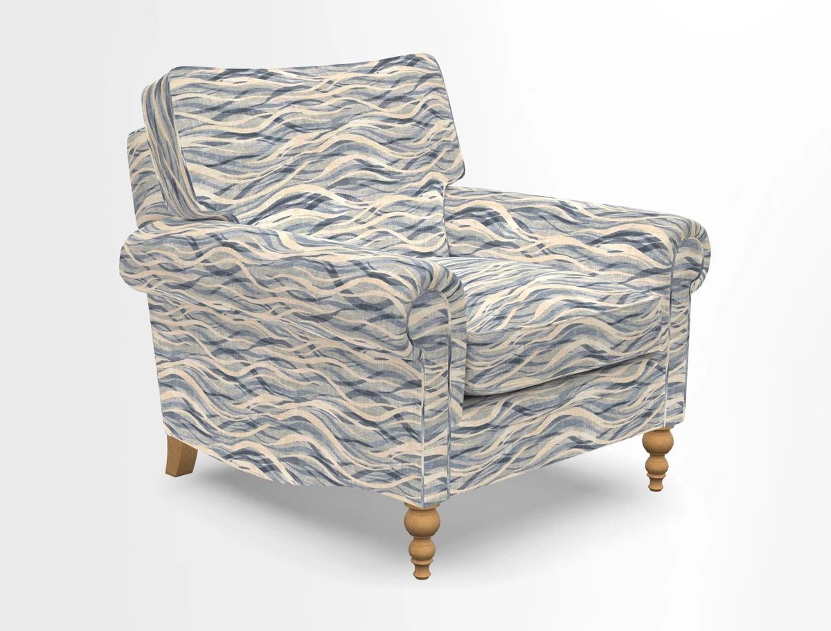 Aldingbourne Chair in Grain Sack Stripe Linen Red
