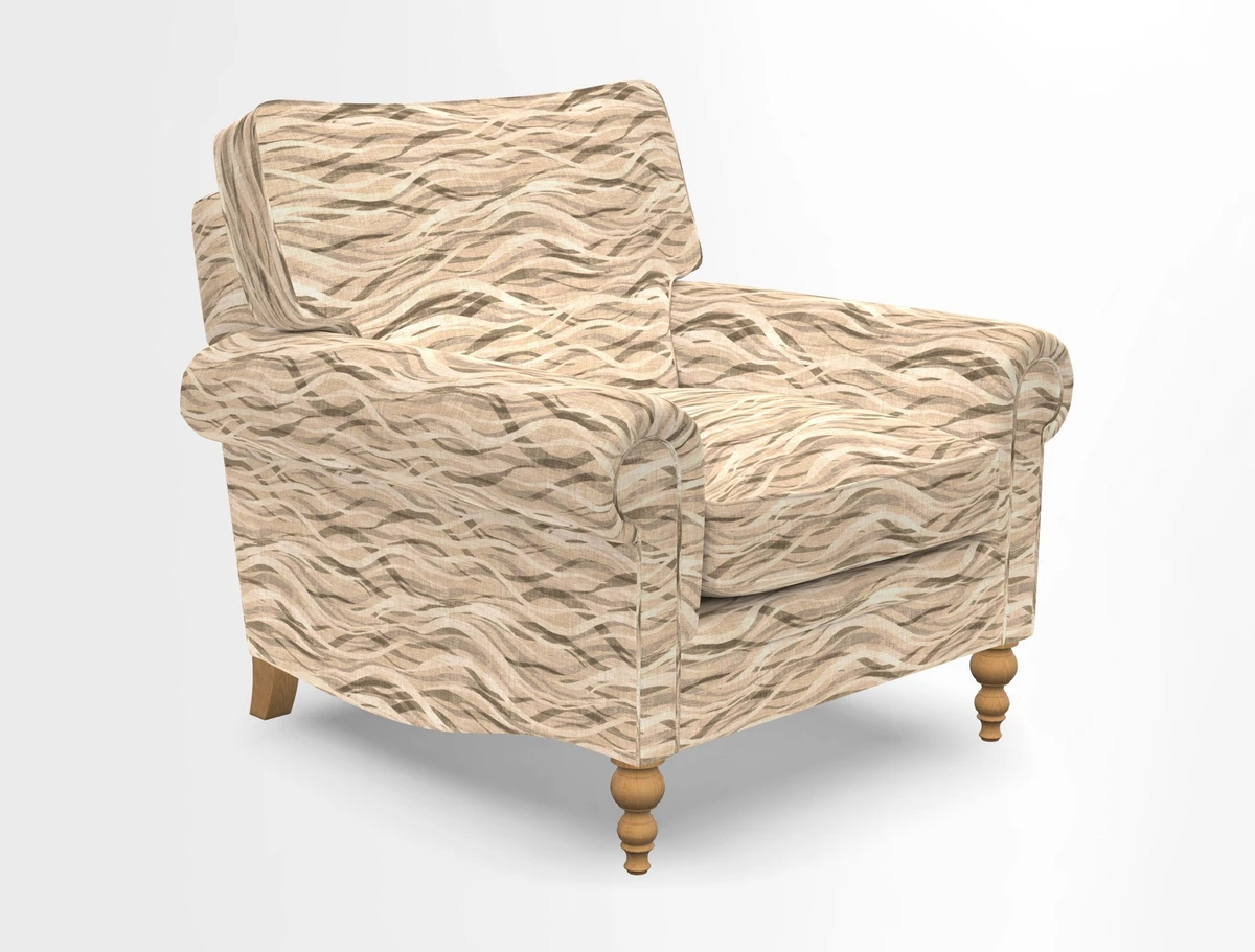 Aldingbourne Chair in Grain Sack Stripe Linen Red