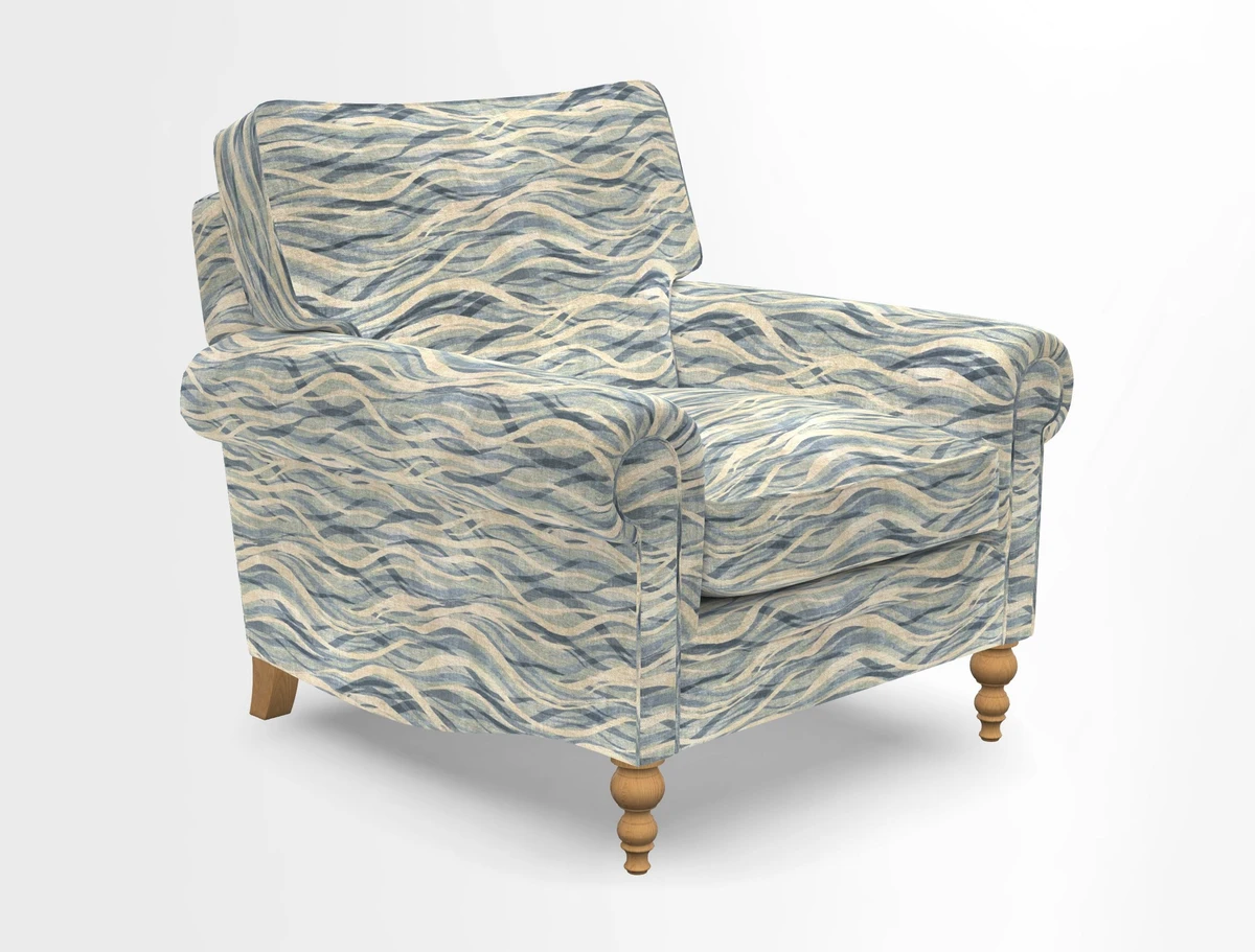 Aldingbourne Chair in Grain Sack Stripe Linen Red