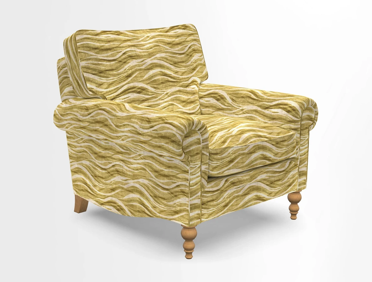 Aldingbourne Chair in Grain Sack Stripe Linen Red