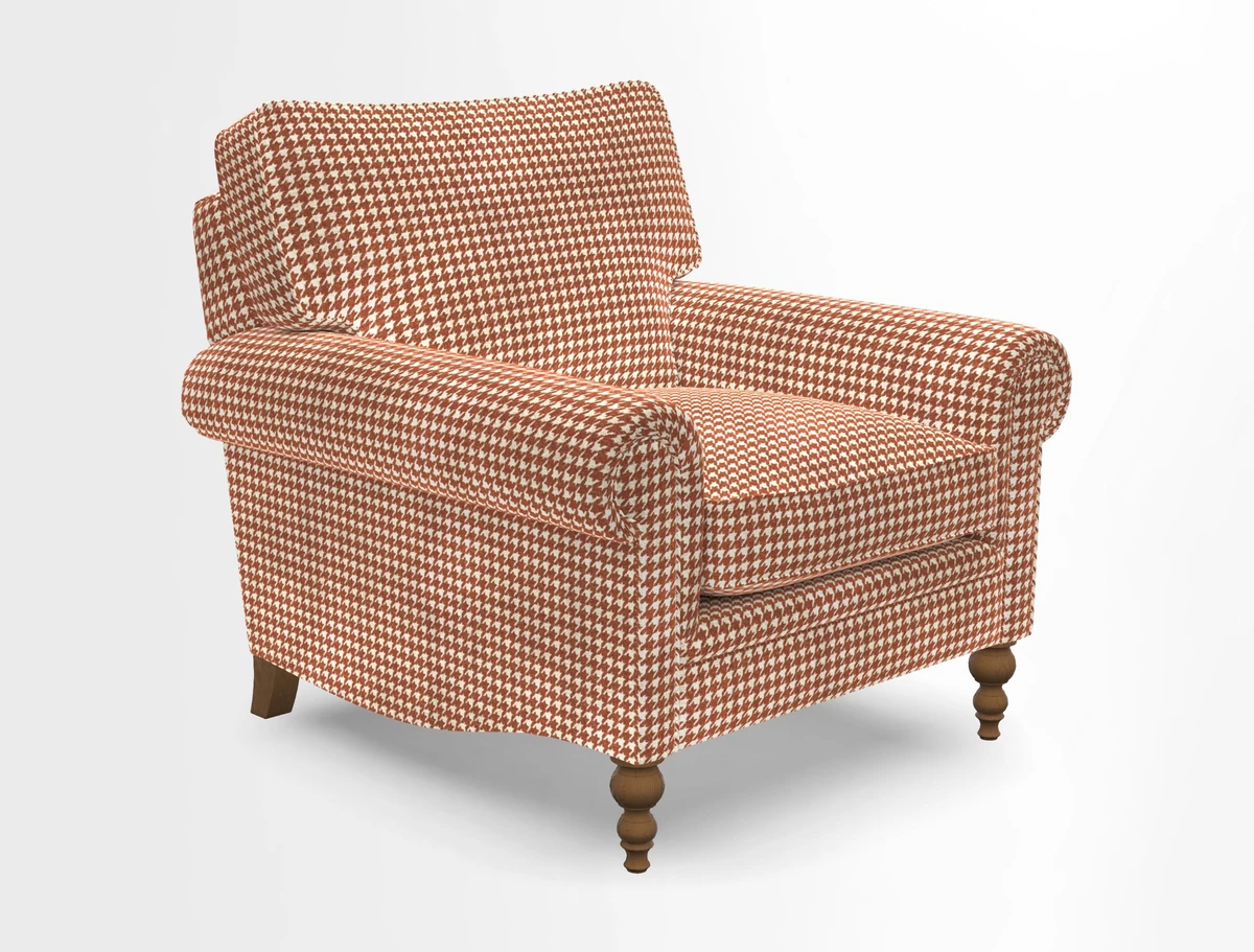 Aldingbourne Chair in Grain Sack Stripe Linen Red