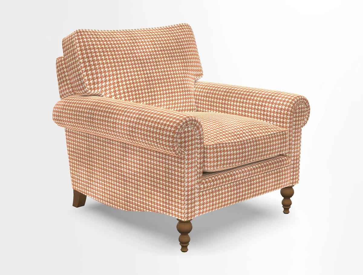 Aldingbourne Chair in Grain Sack Stripe Linen Red