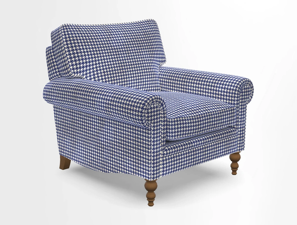 Aldingbourne Chair in Grain Sack Stripe Linen Red