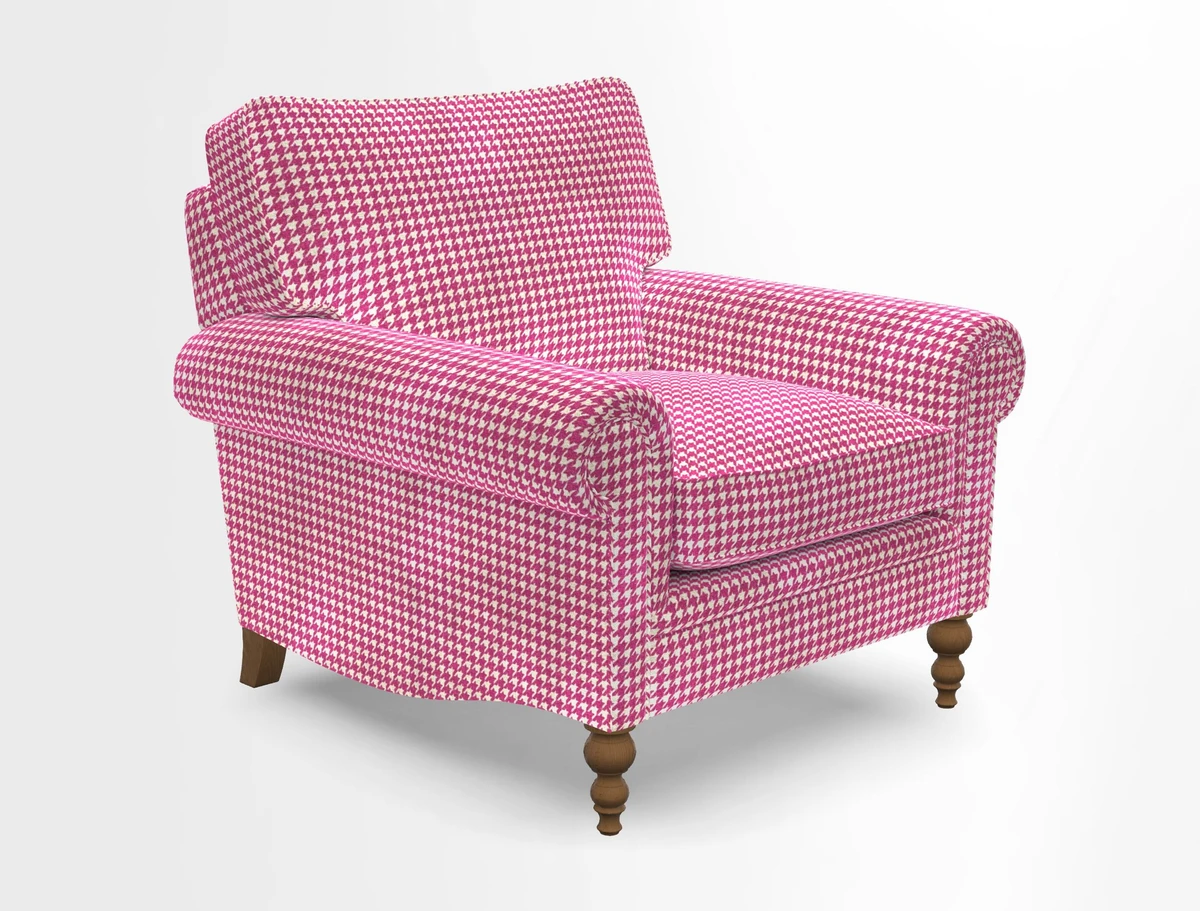 Aldingbourne Chair in Grain Sack Stripe Linen Red