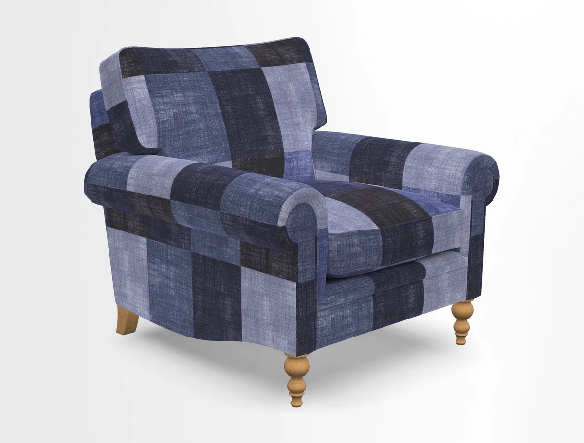 Aldingbourne Chair in Grain Sack Stripe Linen Red
