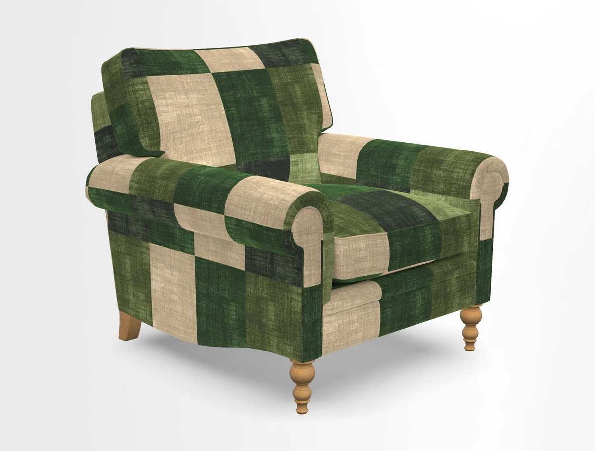 Aldingbourne Chair in Grain Sack Stripe Linen Red