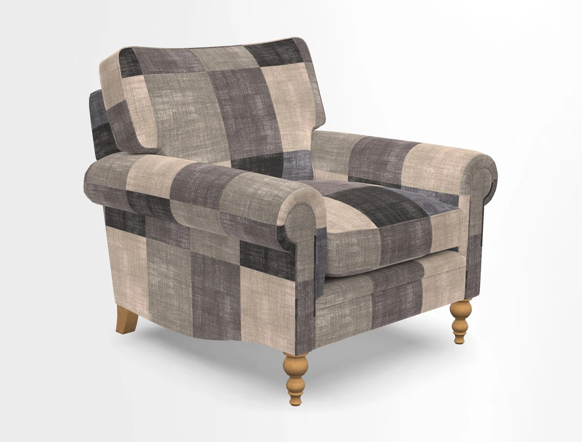 Aldingbourne Chair in Grain Sack Stripe Linen Red