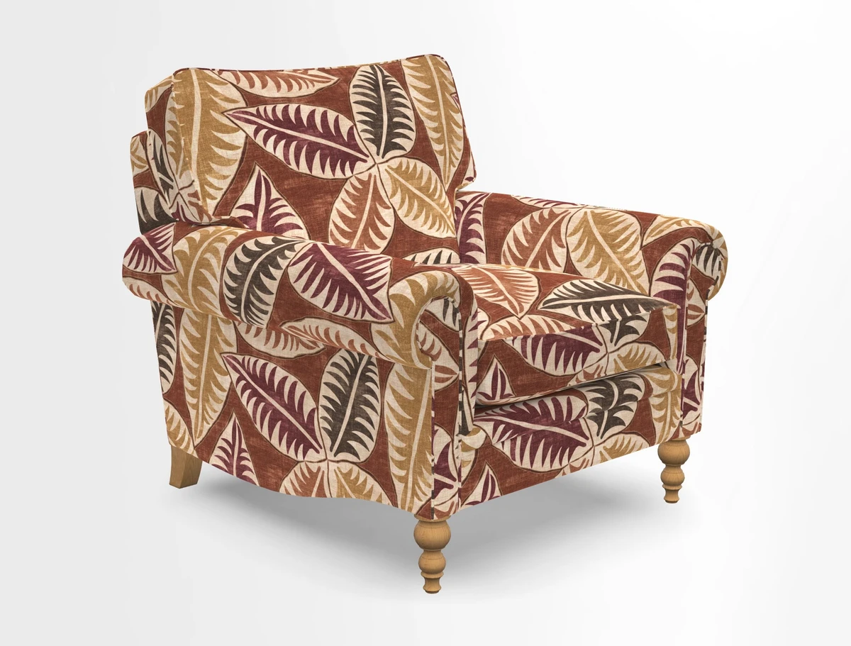 Aldingbourne Chair in Grain Sack Stripe Linen Red