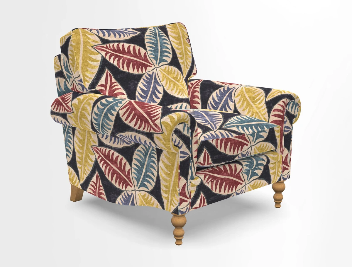 Aldingbourne Chair in Grain Sack Stripe Linen Red