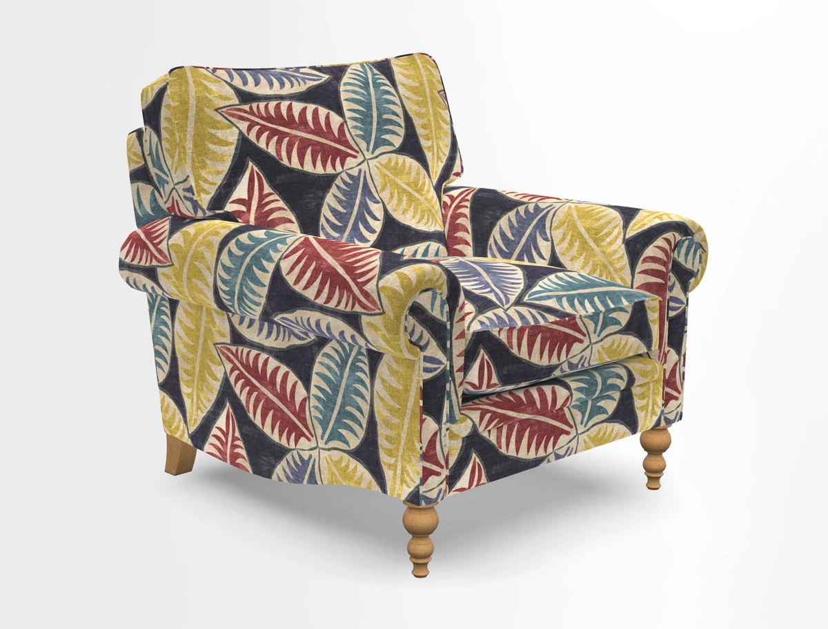 Aldingbourne Chair in Grain Sack Stripe Linen Red