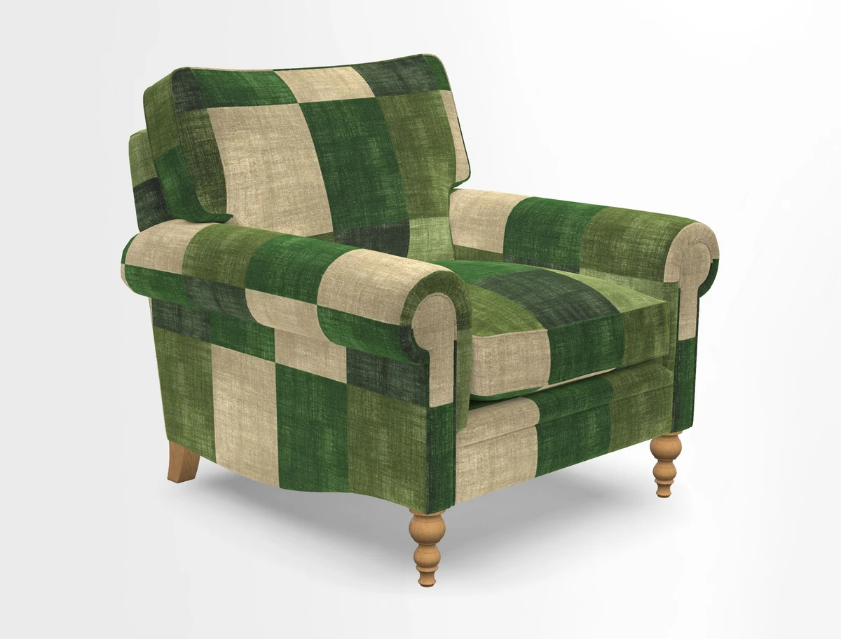 Aldingbourne Chair in Grain Sack Stripe Linen Red