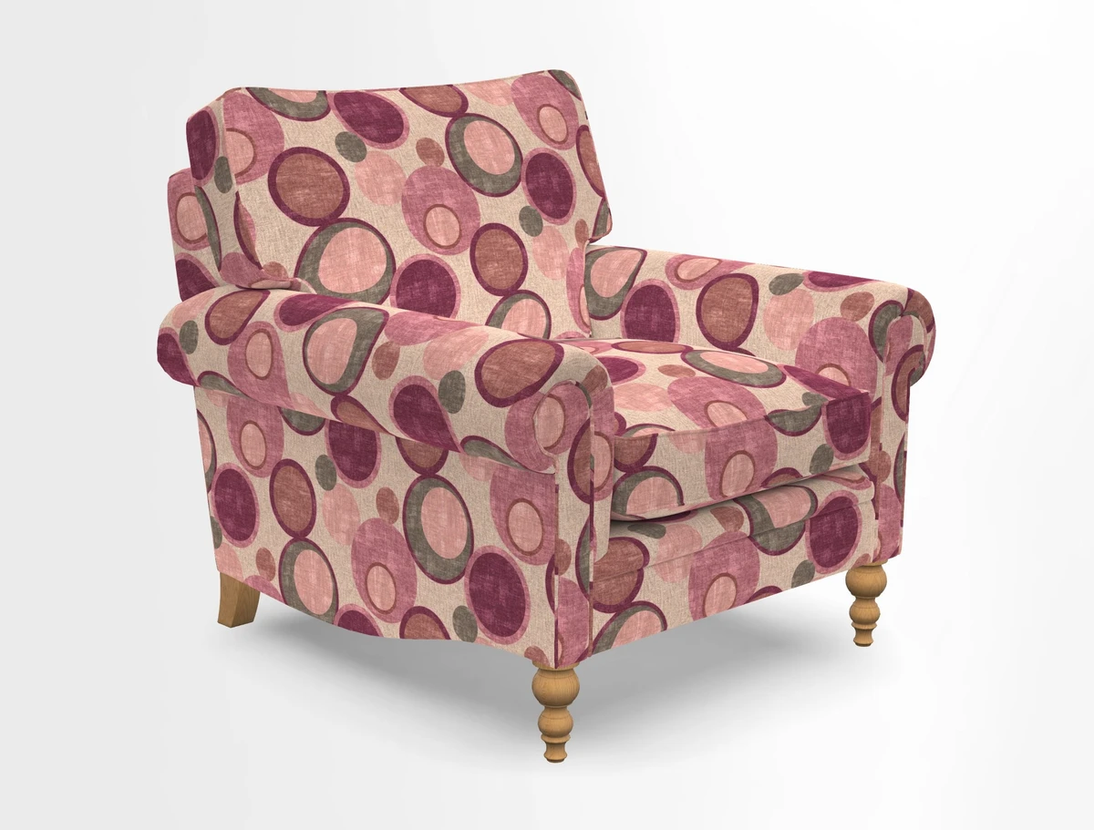 Aldingbourne Chair in Grain Sack Stripe Linen Red