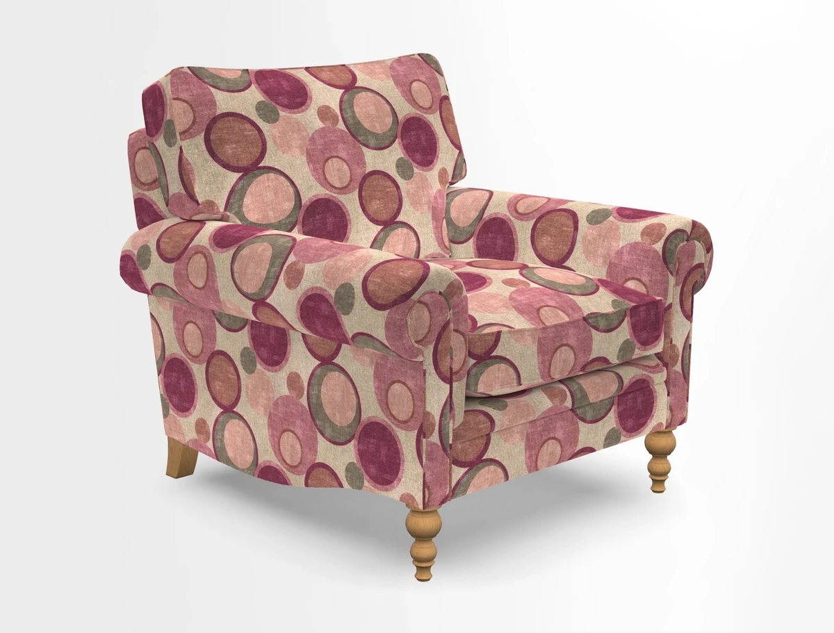 Aldingbourne Chair in Grain Sack Stripe Linen Red