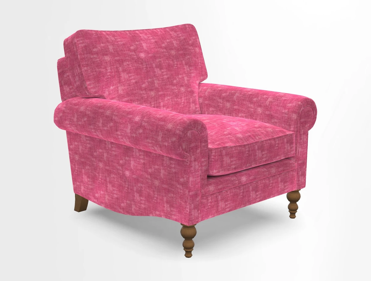 Aldingbourne Chair in Grain Sack Stripe Linen Red