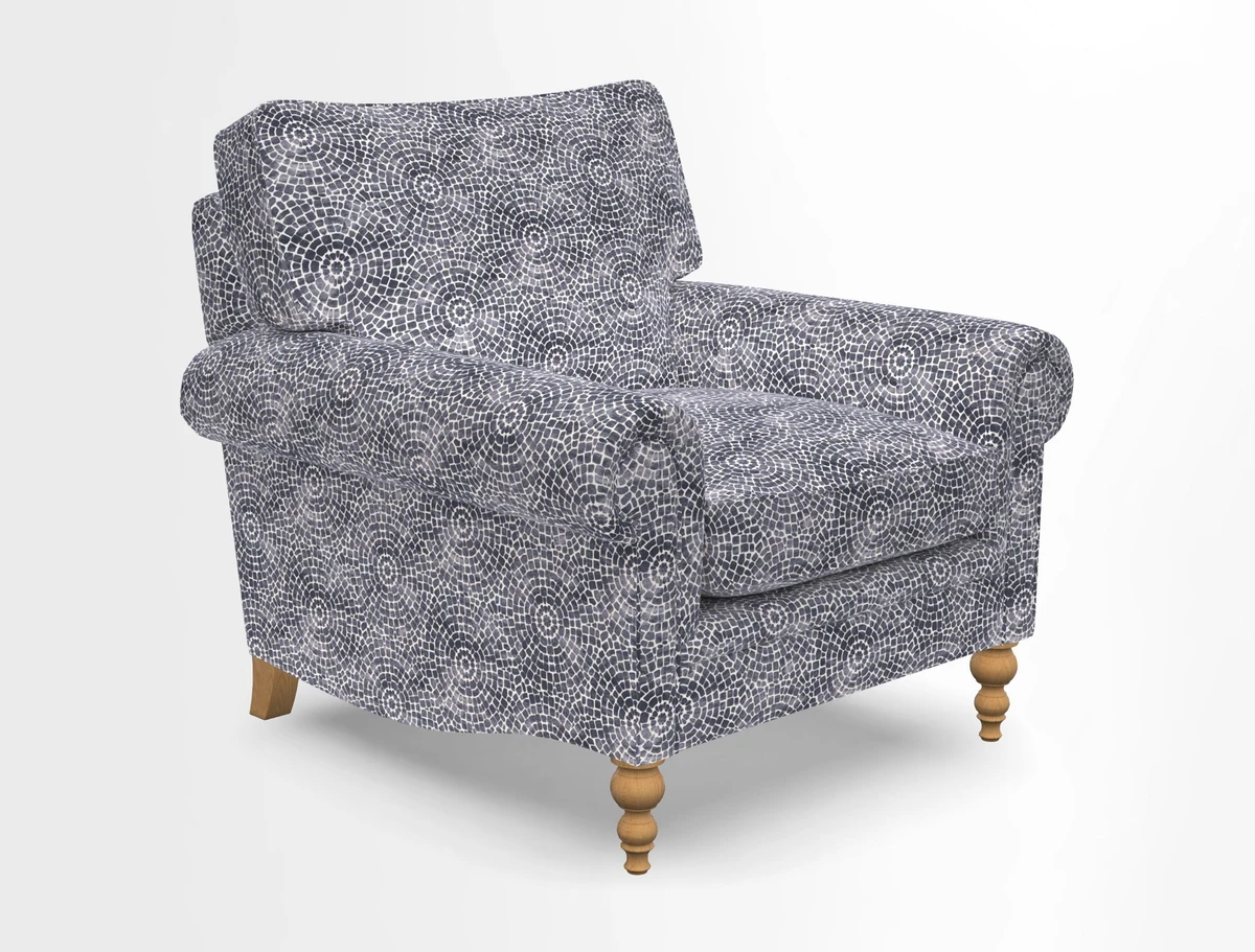 Aldingbourne Chair in Grain Sack Stripe Linen Red