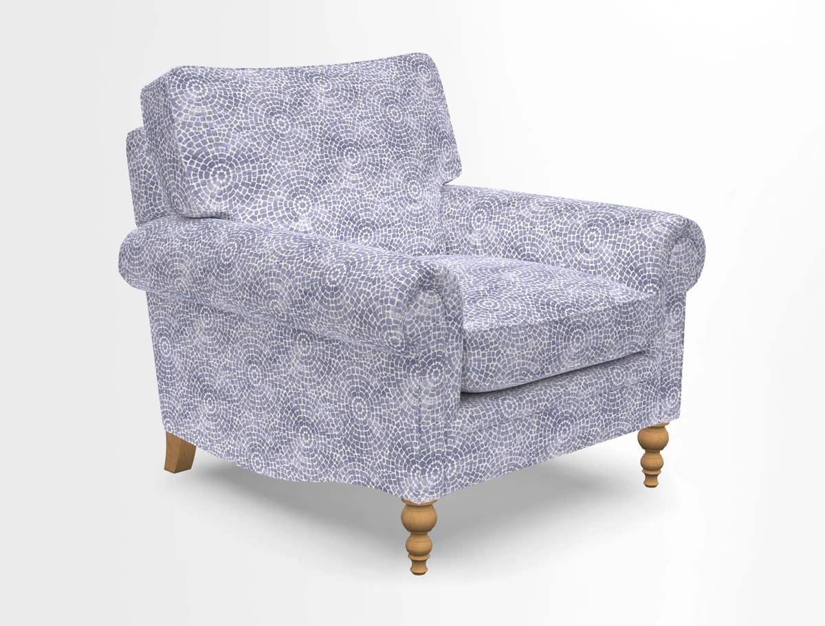 Aldingbourne Chair in Grain Sack Stripe Linen Red