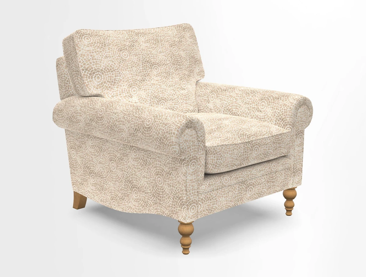 Aldingbourne Chair in Grain Sack Stripe Linen Red