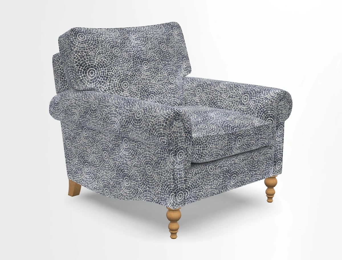 Aldingbourne Chair in Grain Sack Stripe Linen Red
