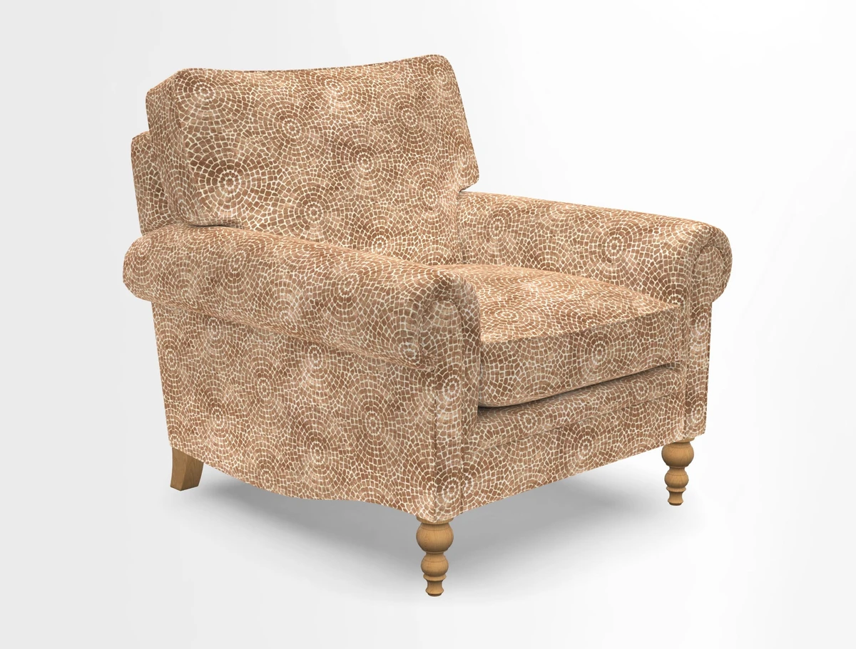 Aldingbourne Chair in Grain Sack Stripe Linen Red