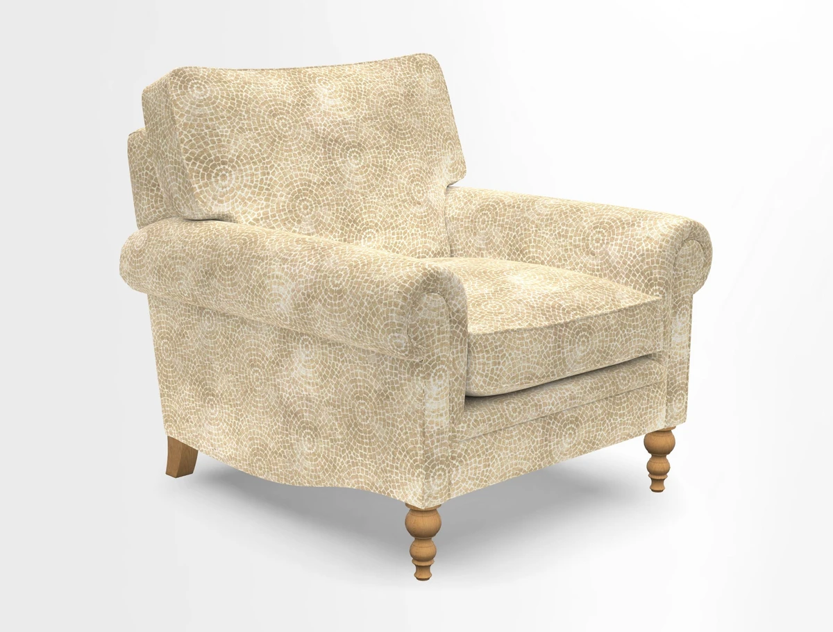 Aldingbourne Chair in Grain Sack Stripe Linen Red