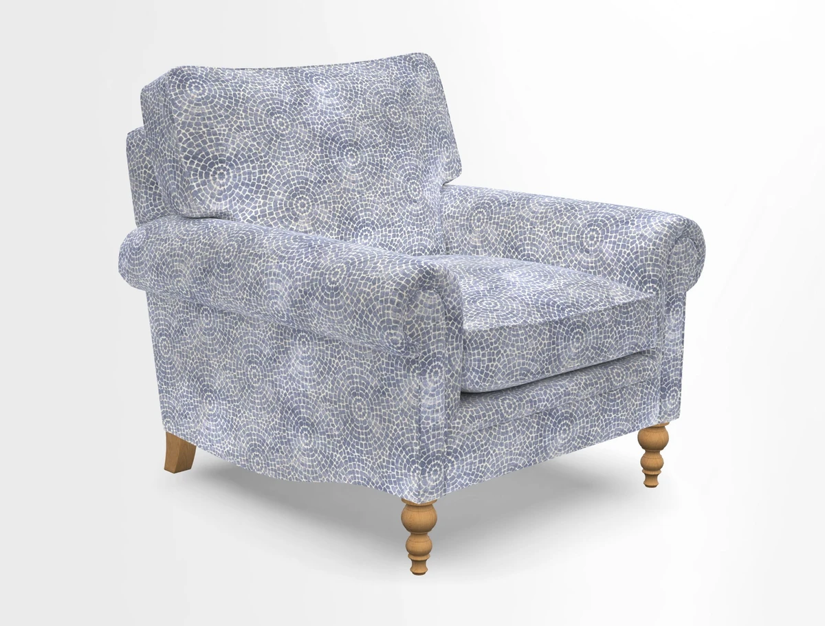 Aldingbourne Chair in Grain Sack Stripe Linen Red