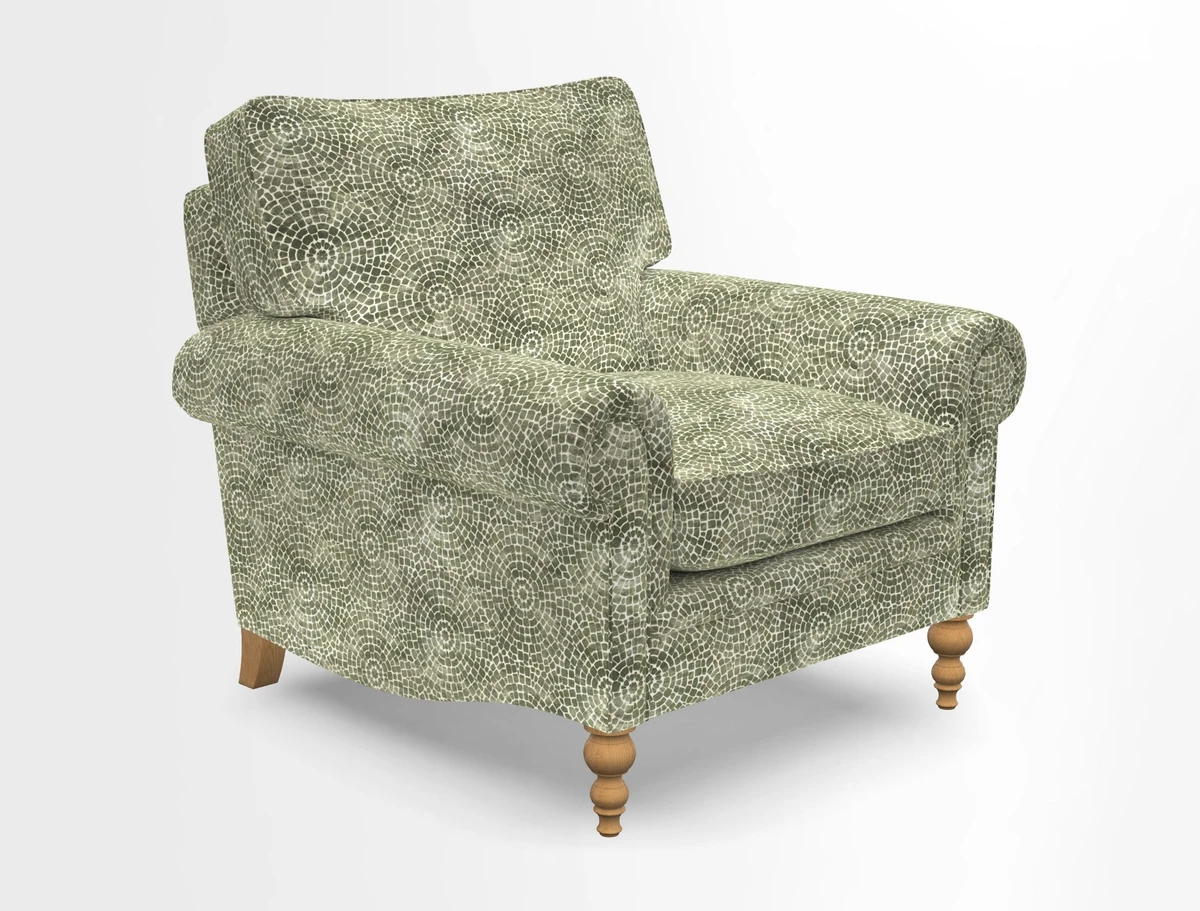 Aldingbourne Chair in Grain Sack Stripe Linen Red
