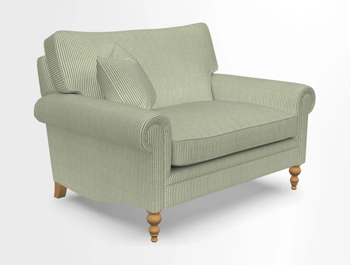 Aldingbourne 3 seater sofa in Grain Sack Stripe Linen Red