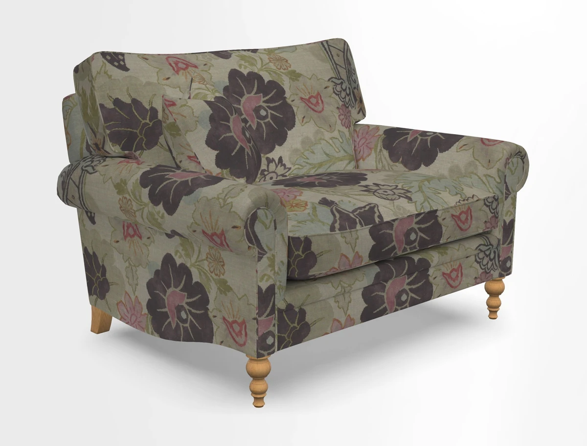 Aldingbourne 3 seater sofa in Grain Sack Stripe Linen Red