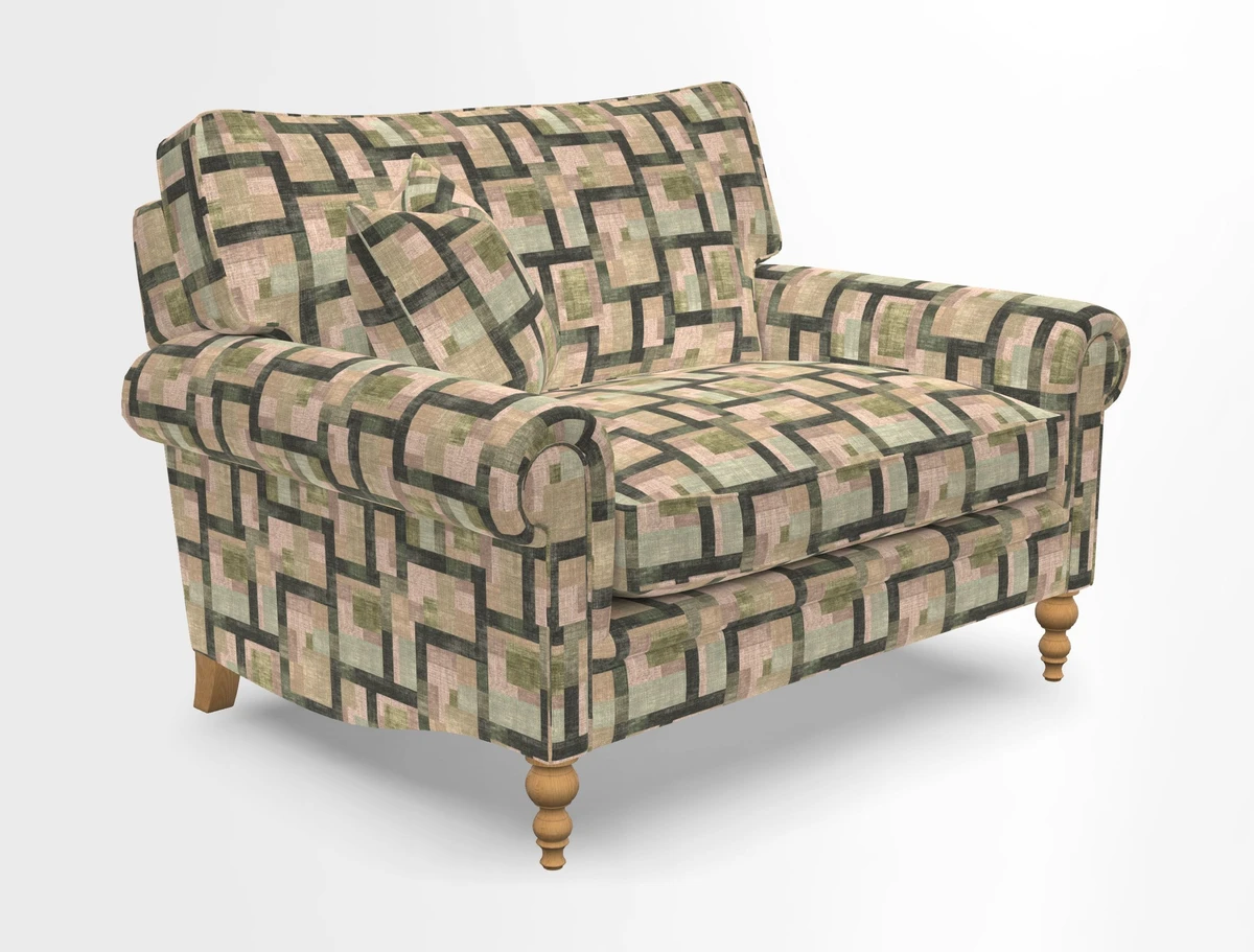 Aldingbourne 3 seater sofa in Grain Sack Stripe Linen Red