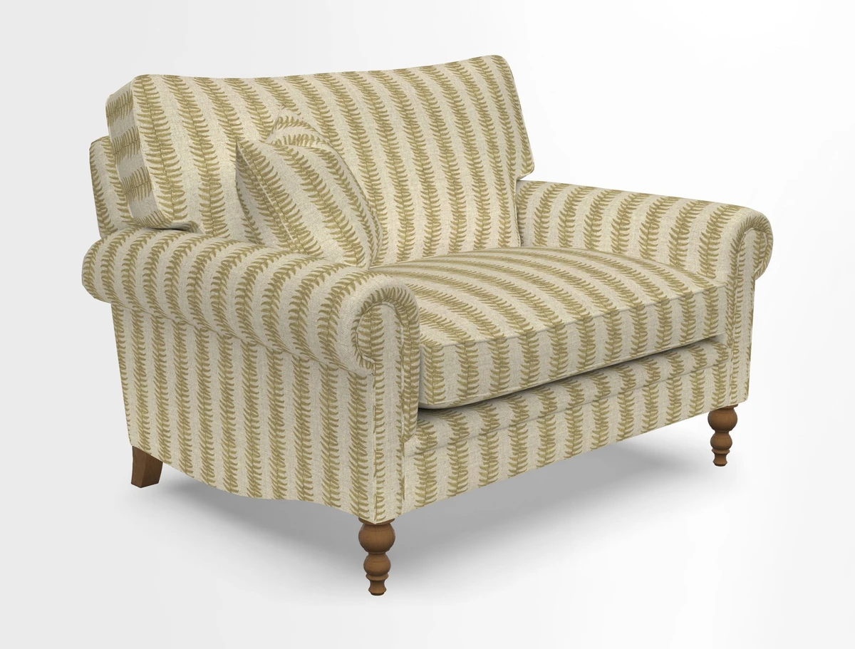 Aldingbourne 3 seater sofa in Grain Sack Stripe Linen Red