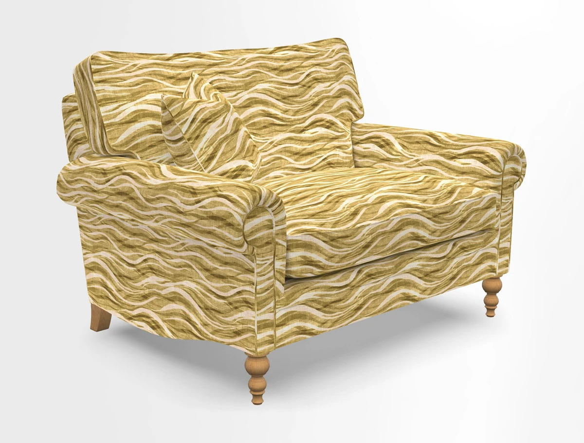 Aldingbourne 3 seater sofa in Grain Sack Stripe Linen Red
