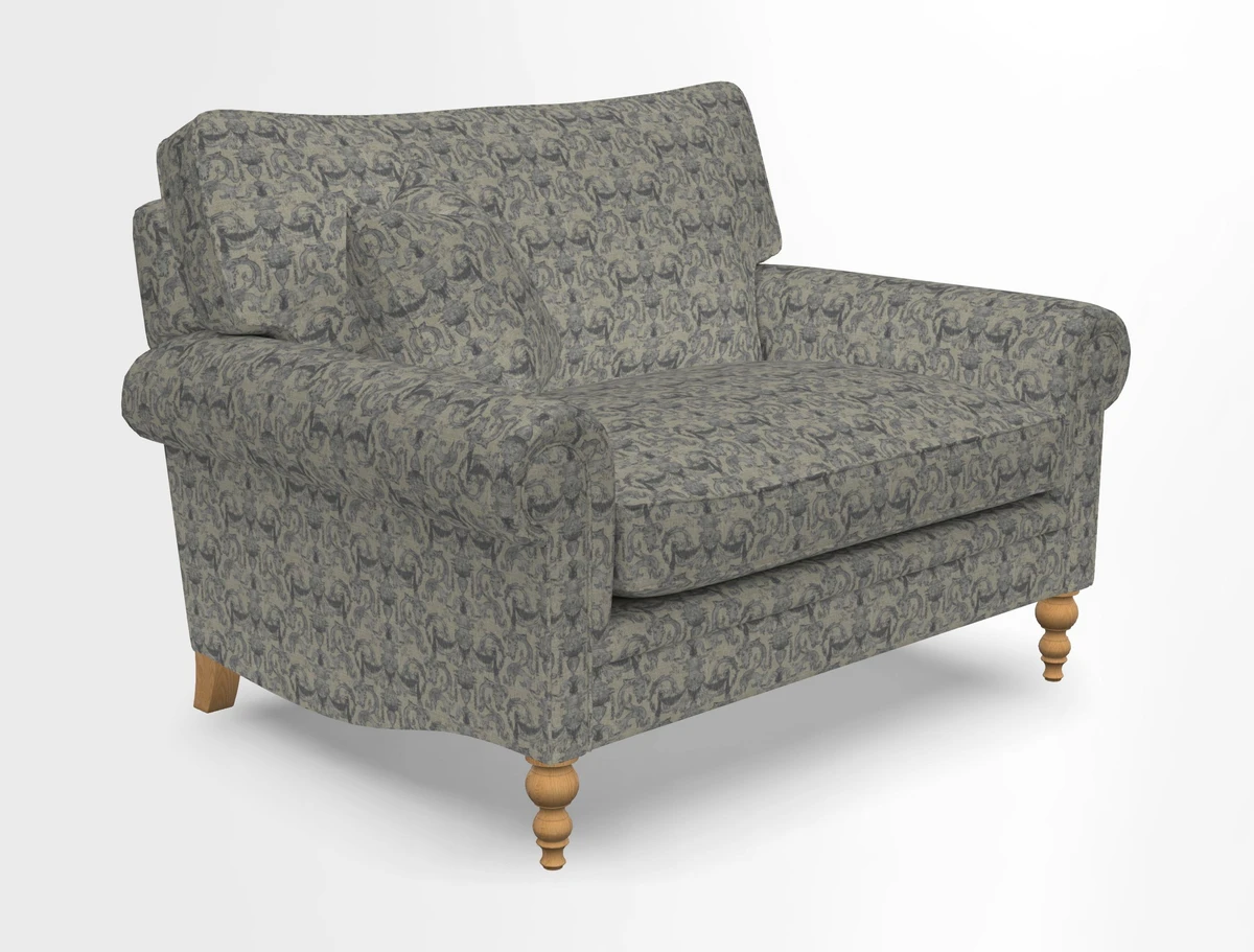 Aldingbourne 3 seater sofa in Grain Sack Stripe Linen Red