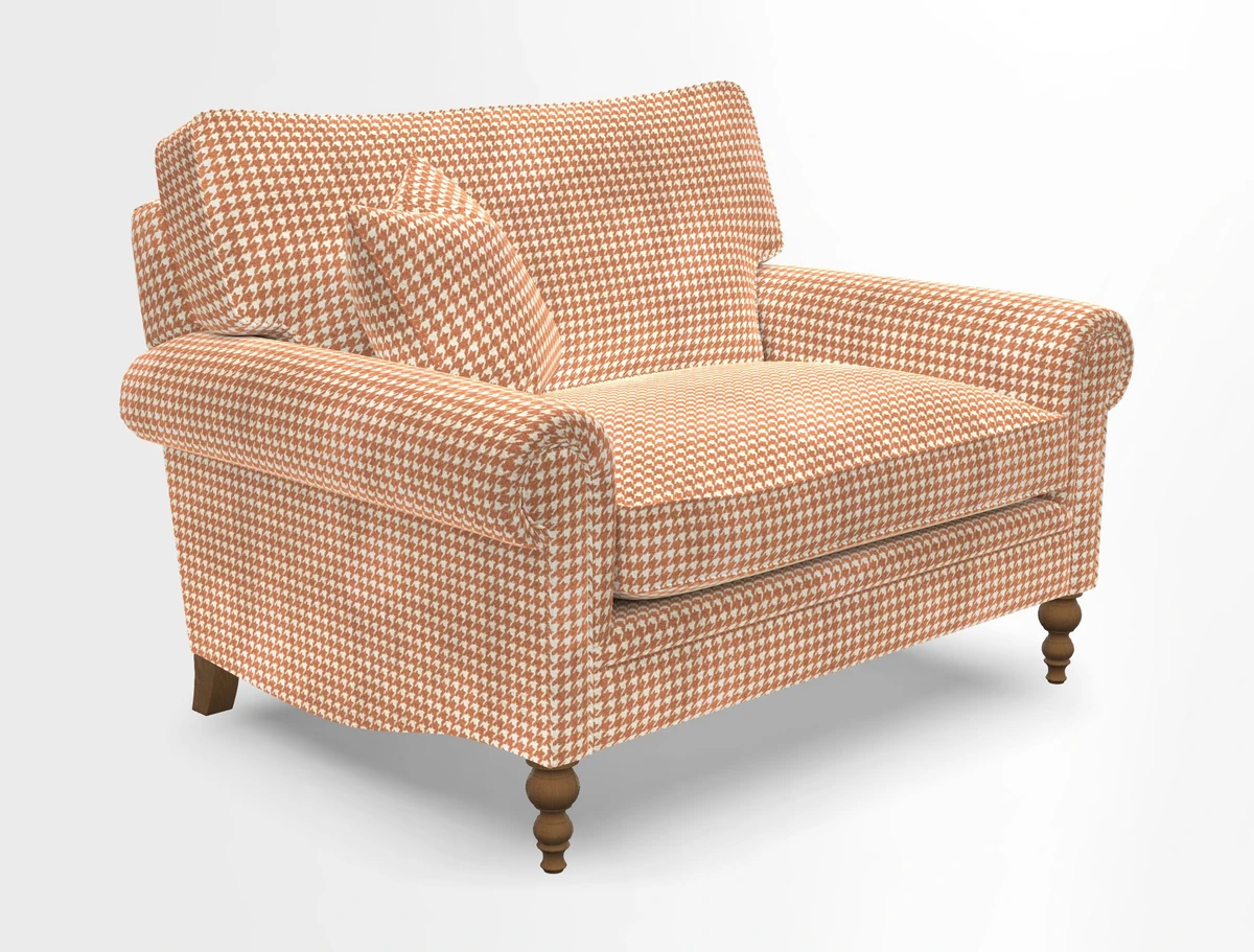 Aldingbourne 3 seater sofa in Grain Sack Stripe Linen Red