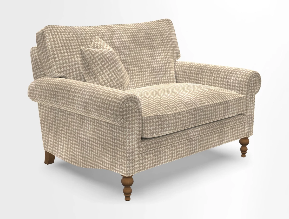 Aldingbourne 3 seater sofa in Grain Sack Stripe Linen Red