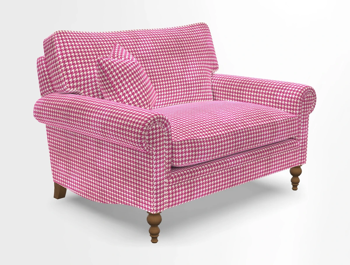 Aldingbourne 3 seater sofa in Grain Sack Stripe Linen Red