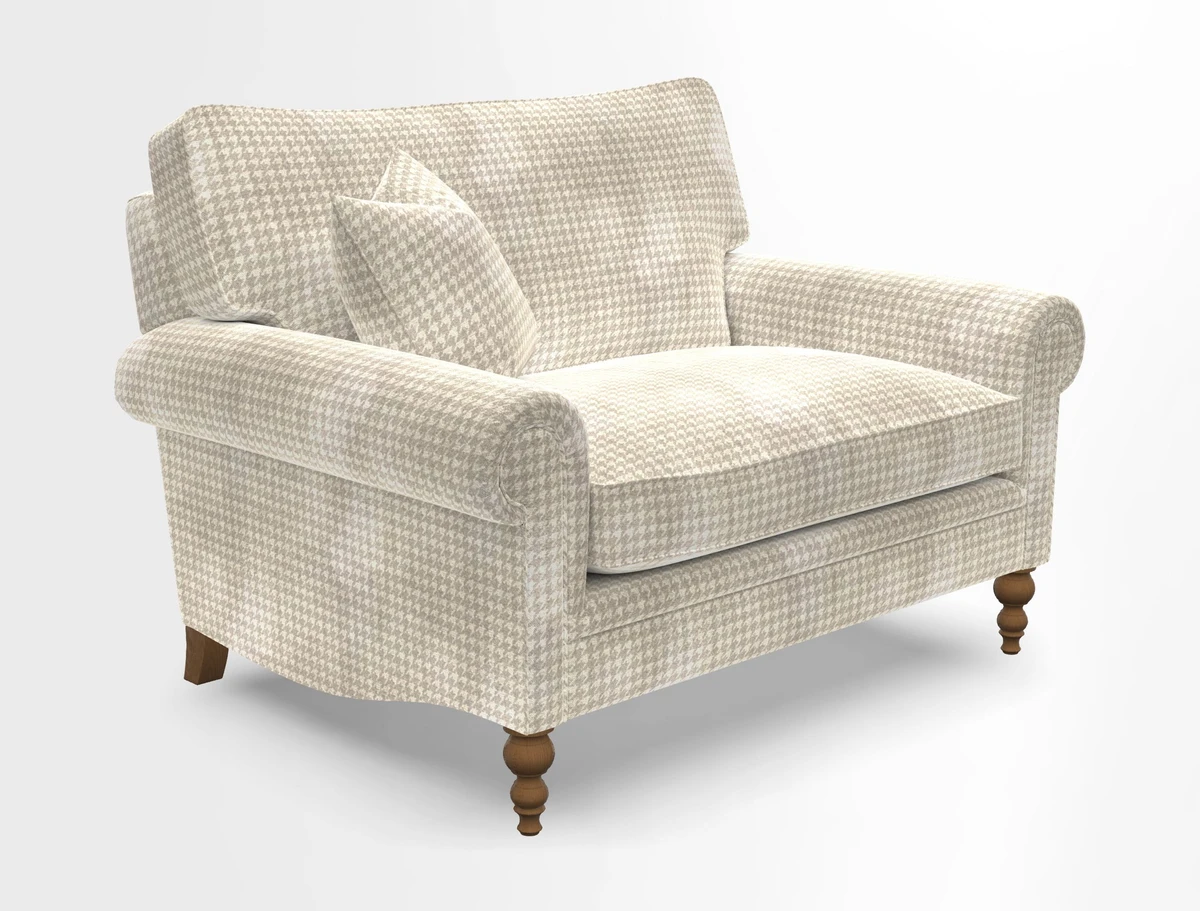 Aldingbourne 3 seater sofa in Grain Sack Stripe Linen Red