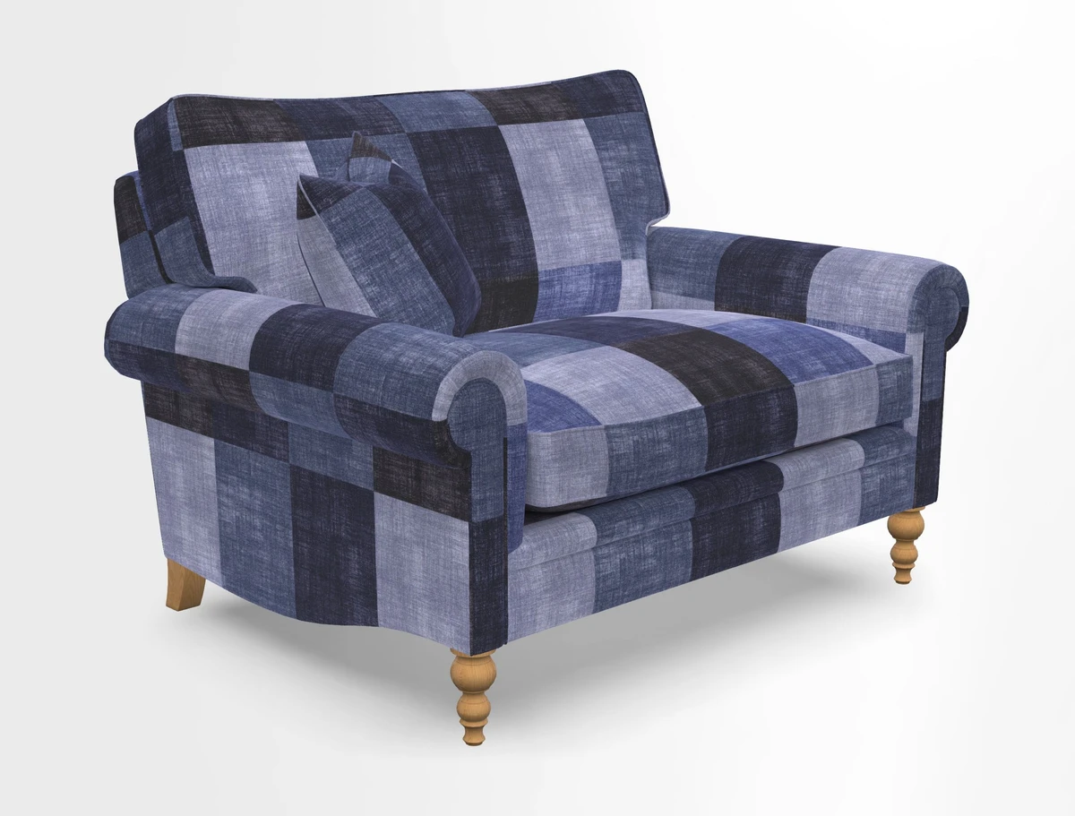 Aldingbourne 3 seater sofa in Grain Sack Stripe Linen Red