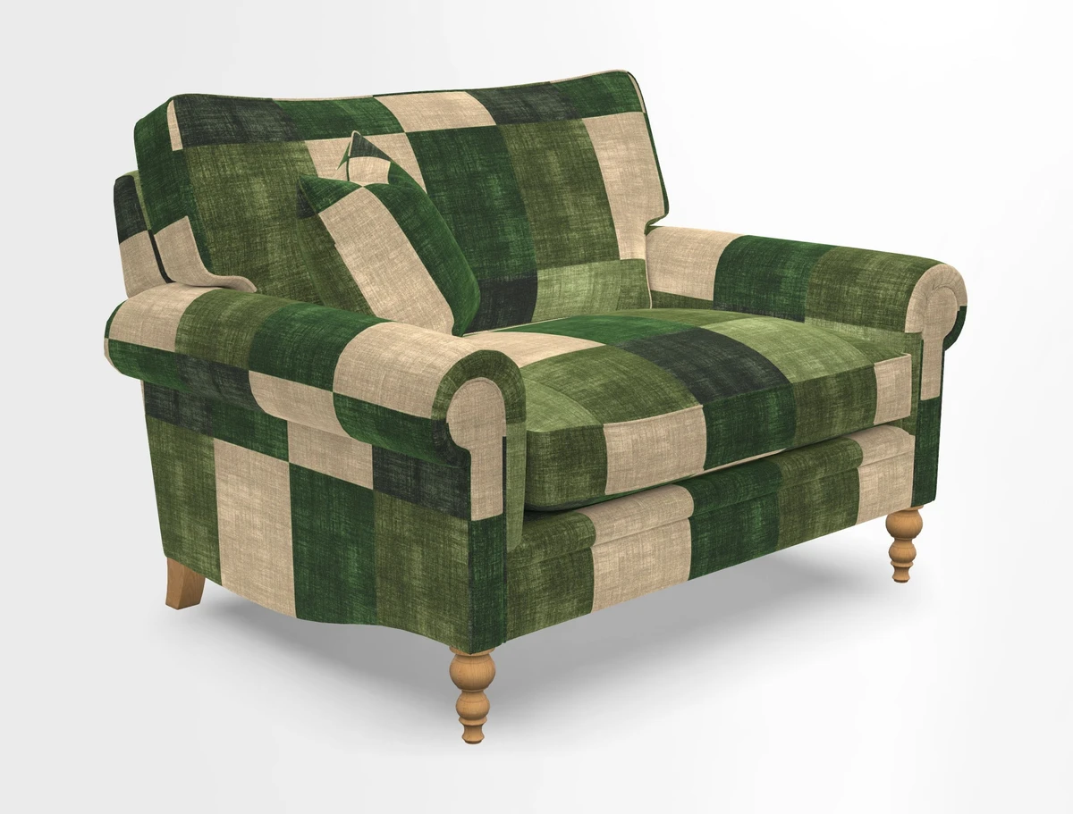 Aldingbourne 3 seater sofa in Grain Sack Stripe Linen Red