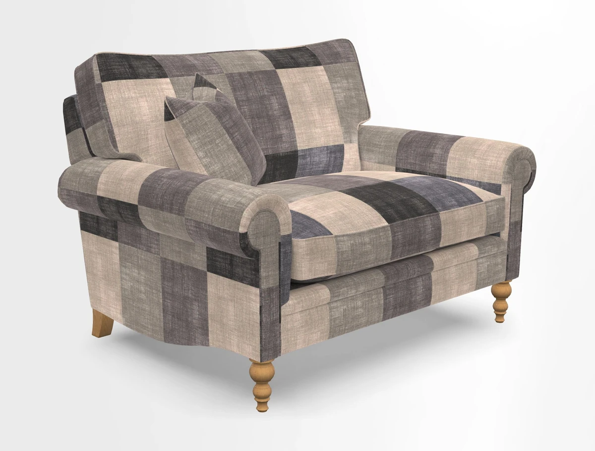 Aldingbourne 3 seater sofa in Grain Sack Stripe Linen Red