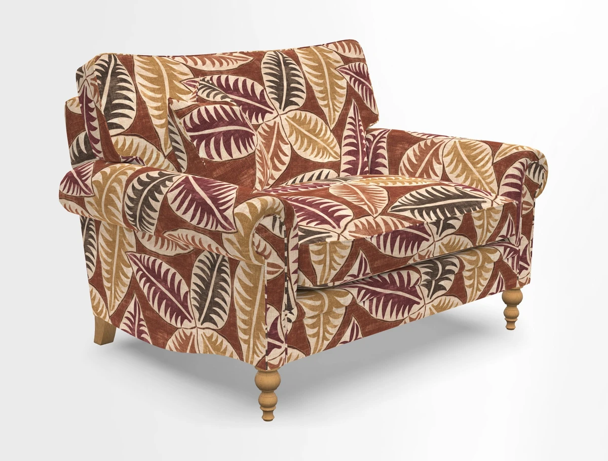 Aldingbourne 3 seater sofa in Grain Sack Stripe Linen Red