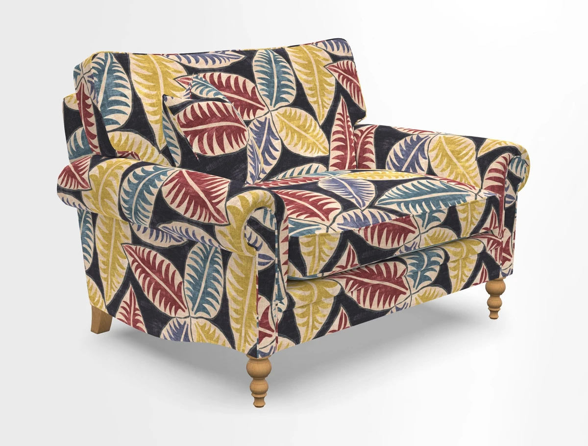 Aldingbourne 3 seater sofa in Grain Sack Stripe Linen Red
