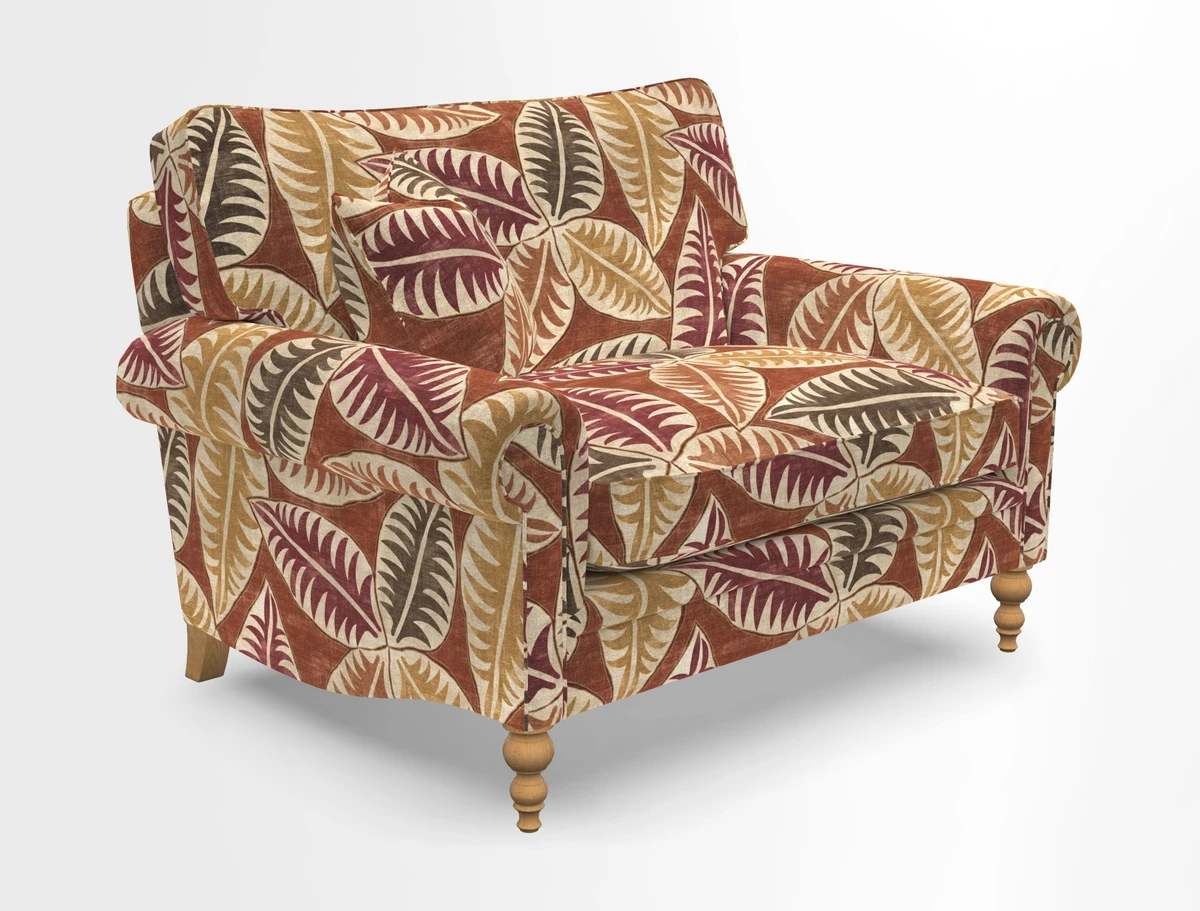 Aldingbourne 3 seater sofa in Grain Sack Stripe Linen Red