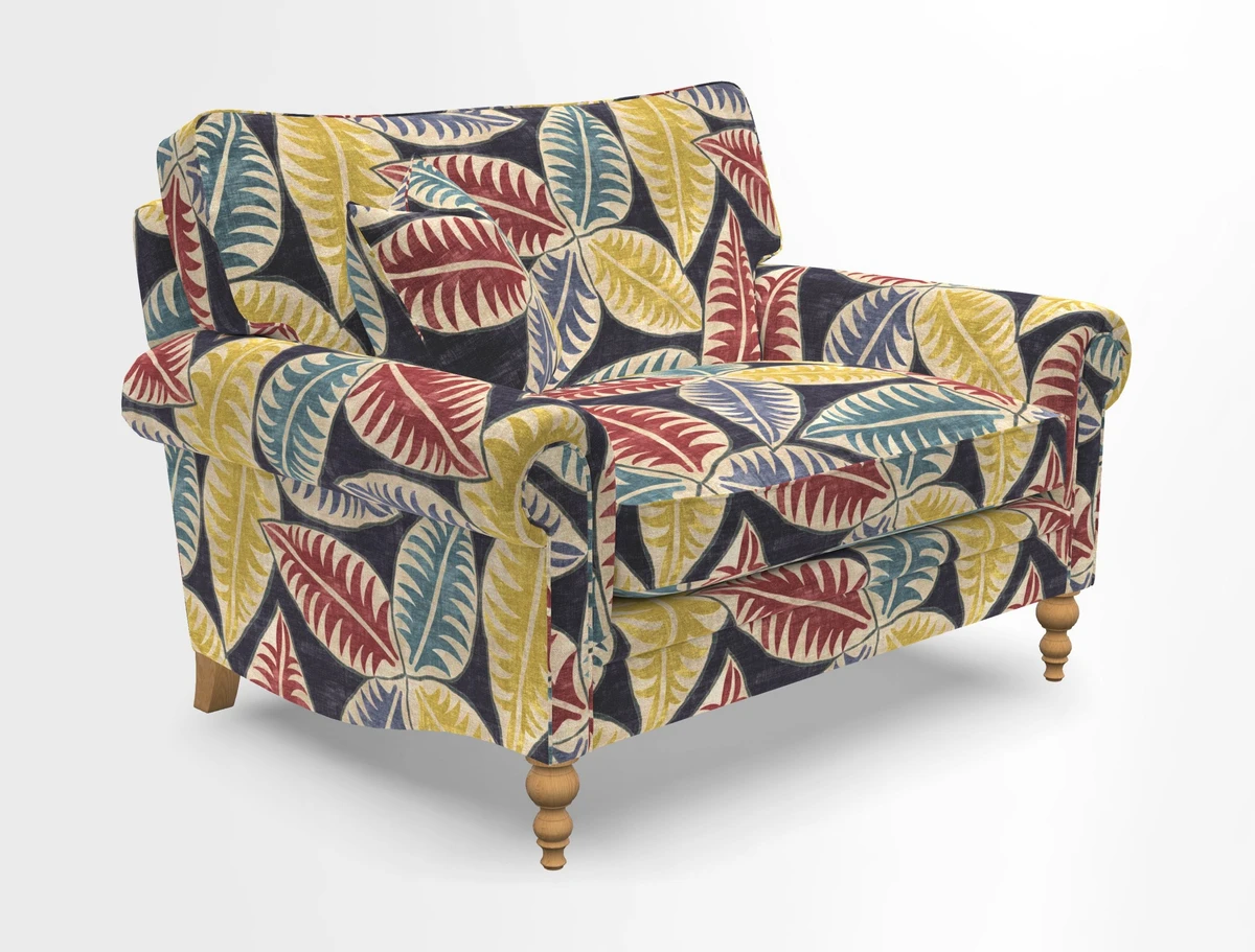 Aldingbourne 3 seater sofa in Grain Sack Stripe Linen Red