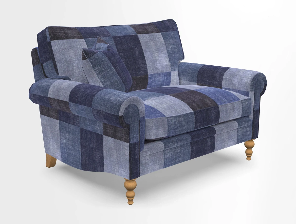 Aldingbourne 3 seater sofa in Grain Sack Stripe Linen Red