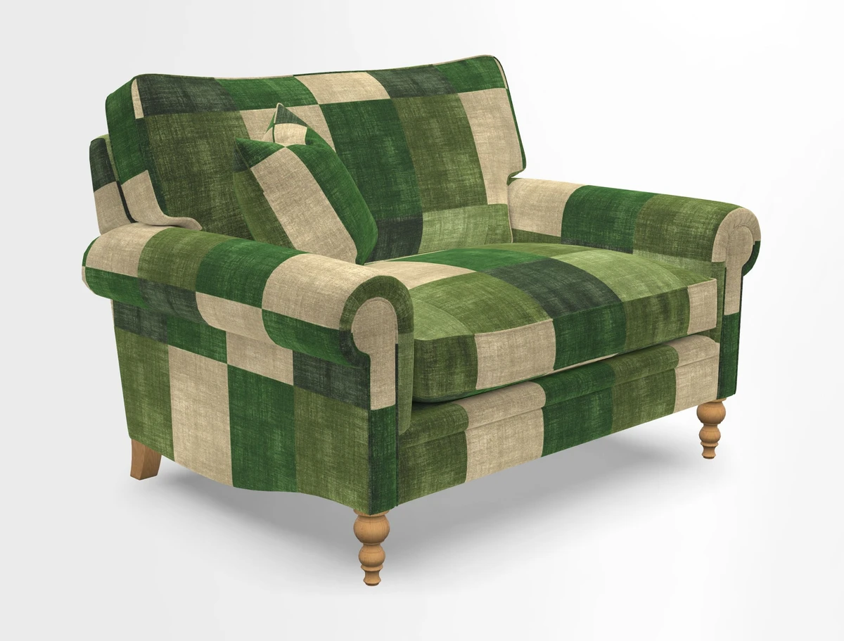 Aldingbourne 3 seater sofa in Grain Sack Stripe Linen Red