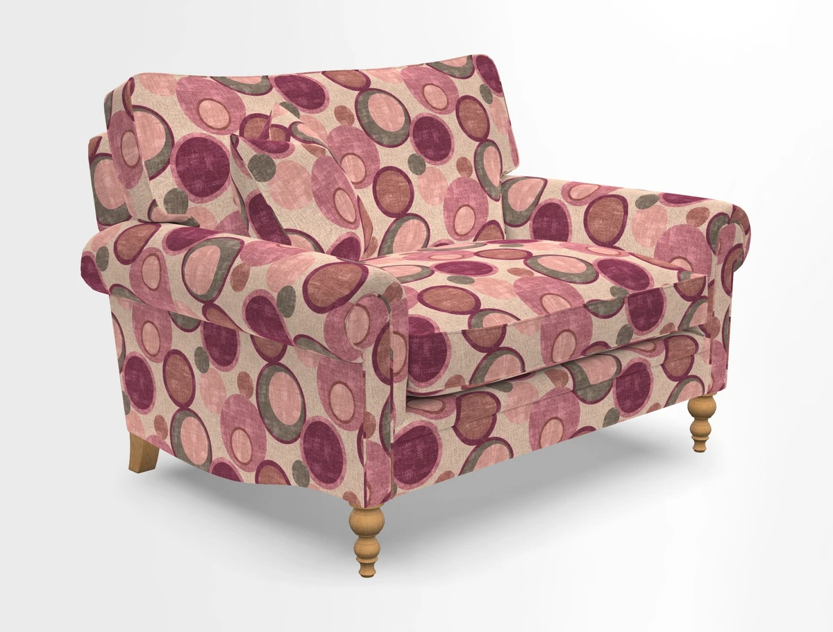 Aldingbourne 3 seater sofa in Grain Sack Stripe Linen Red
