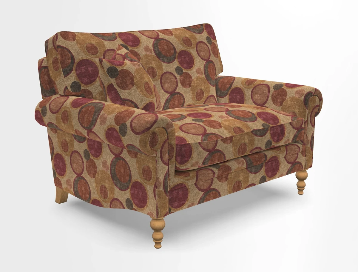 Aldingbourne 3 seater sofa in Grain Sack Stripe Linen Red