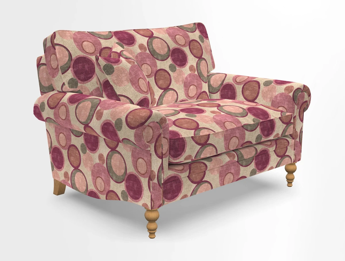 Aldingbourne 3 seater sofa in Grain Sack Stripe Linen Red